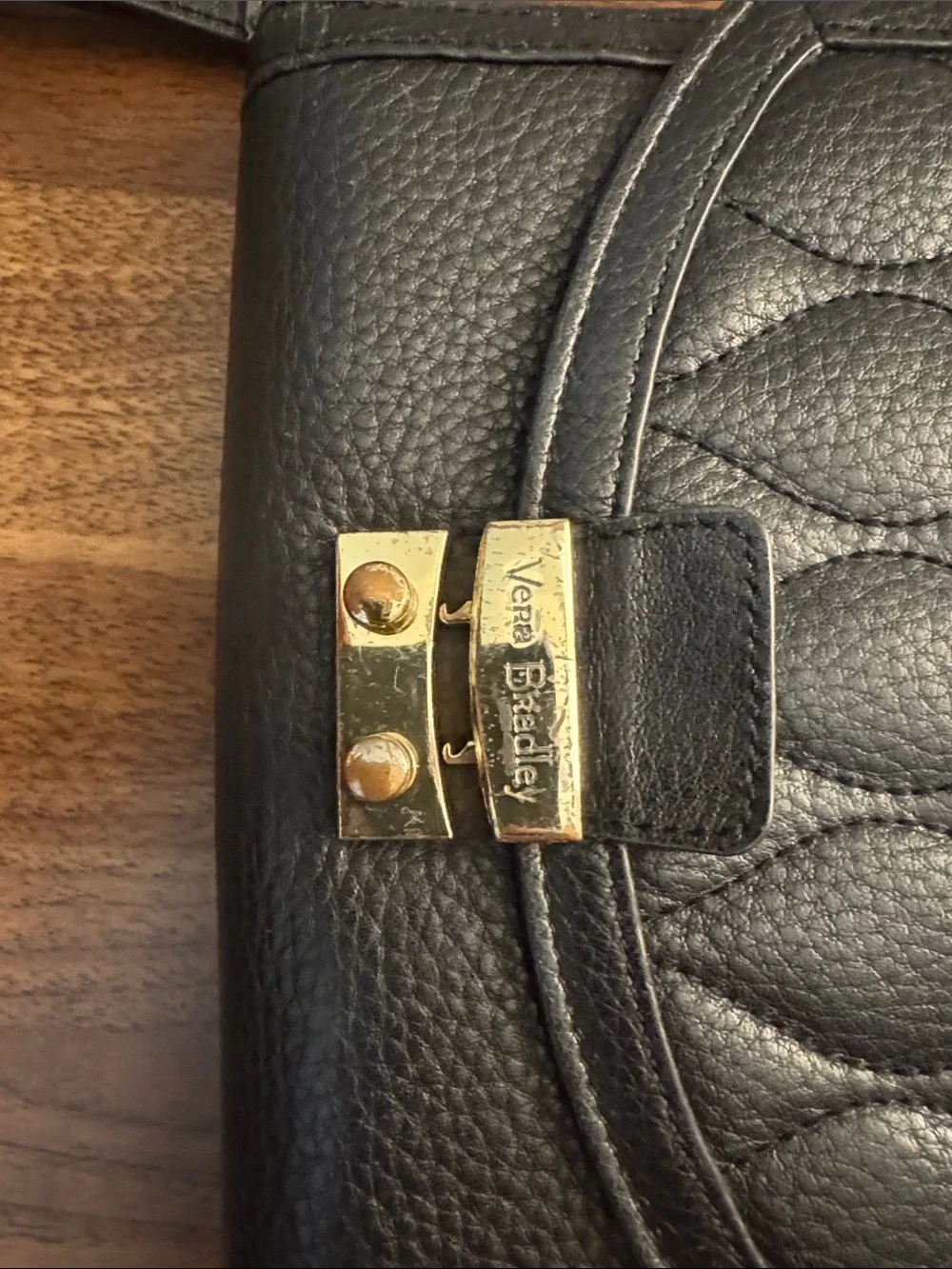 Vera Bradley Ultimate Wristlet Black Leather